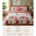 Voddi Etnik Desenli | Çift Kişilik Nevresim Takımı | Çarşafı Lastikli 180X200 cm | %80 Pamuk - Saks Mavisi - 200 x 220 cm