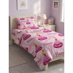 Voddi Tek Kişilik|çocuk Desen Nevresim Takımı|%70 Pamuk|çarşaf Lastikli - Pembe 1 - 160 x 220 cm
