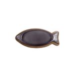 Voeux Kitchenware Döküm Balık Tavası Ve Ahşap Nihale 33 Cm