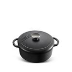 Voeux Kitchenware Elegance Siyah 24 cm Derin Döküm Tencere