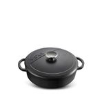Voeux Kitchenware Elegance Siyah 24 cm Sığ Döküm Tencere