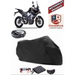 Voge 500 Ds Branda Siyah Arka Çanta Uyumlu(Topcase) Motosiket Brandası Motor Örtüsü Çadır Su Geçirmez Motosiklet Kılıfı Motor Brandası,lastikli,taşıma Torbalı