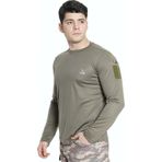 Vogel Tactical Uzun Kollu Yakasız Haki Taktik Tişört