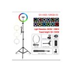 Voground 10in 26 cm RGB Selfie Halka Işık Tripod halkalı telefon kılıfı Tutucu Fotoğraf RingLight Renkli Led