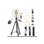 Voground 26cm fotoğraf halka reaing fill Led halka Bluetooth kumanda Tripod ayak YouTube tiktok inful