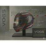 Vogs WS-210 Güneş Vizörlü Çene Açılır Kask Kırmızı Çizgili (Şeffaf Vizörlü) Kask - XL