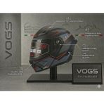 Vogs WS-210 Güneş Vizörlü Çene Açılır Kask (Şeffaf Vizörlü) Kask Siyah Kırmızı F1 - XL