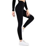 Vogsign Kadın Siyah Yüksek Bel Fitilli İçi Polarlı Kışlık Tayt (1, SİYAH, 4XL)