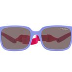 Vogue Eyewear Çocuklar Vj2017 Kare Güneş Gözlüğü, Fuşya Kauçuk/Menekşe üzerine Leylak, 45 mm