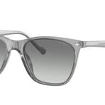 Vogue Eyewear Erkek Vo5351s Dikdörtgen Güneş Gözlüğü, Şeffaf Gri/Gri Gradyan, 54 mm