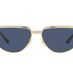 Vogue Eyewear Kadın Güneş Gözlüğü Üst Gümüş/Altın Çerçeve, Koyu Mavi Lensler, 56MM, Üst Gümüş/Altın, 56 mm