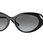 Vogue Eyewear Kadın Vo5456s Oval Güneş Gözlüğü, Siyah, 55 mm