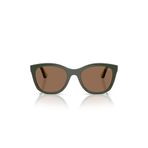 Vogue Eyewear Kızlar Vj2028 Yuvarlak Güneş Gözlüğü, Tam Koyu Yeşil/Koyu Kahverengi, 46 mm