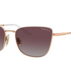 Vogue Eyewear VO4308S Güneş Gözlüğü, Gül Altın/Üst Beyaz/Gri Gradyan Menekşe Polarize, 56 mm, Altın, 56 mm