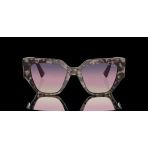 Vogue Kadın Güneş Gözlüğü - Geometrik/İrregüler Form Pembe Havana Kemik Çerçeve Kahverengi/Mor/Mavi Cam 0Vo5409s