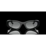 Vogue Unisex Güneş Gözlüğü - Geometrik/İrregüler Form Siyah Kemik Çerçeve Gri Degrade Cam 0Vo5585s