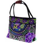 Vogue Vintage Etnik Omuz Çantası Nakış Boho Tote Seyahat Çanta 31X51CM # 7 (Yurt Dışından)
