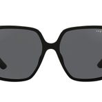 Vogue VO5352SF Low Bridge Fit Kare Siyah Koyu Gri Kadın Güneş Gözlüğü