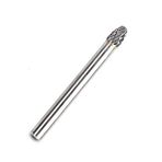 Vogueing aracı 1 adet çift kesim dosya kesici Tungsten karbür çapak döner çapak 3mm Shank büküm matkap ucu güç veya pnömatik aletler için (tip-E)