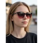 Voguesse VG100 C06 Kadın Cat Eye Güneş Gözlüğü - Kırmızı - Siyah