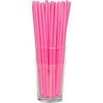 Voice Pembe, Renkli Pipet Plastik 100'LÜ Kokteyl Pipet Frozen Pipet