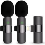 voijump iPhone, iPad için profesyonel kablosuz mikrofon, kablosuz yaka yaka çok yönlü kondenser kayıt mikrofonu, video kaydı, canlı yayın, röportaj Podcast Vlog YouTube Tiktok(2 paket)