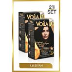 Voila Kadın 2'li Paket Keratin Kalıcı Siyah 1.0 Saç Boyası