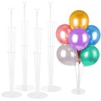 Voircoloria Balon Stand Seti, Geliştirilmiş Balon Kemer Standı Taban ve Balon Çubukları Mezuniyet Düğün Doğum Günü Bebek Partisi Cinsiyet Gösterimi Parti Süslemeleri için
