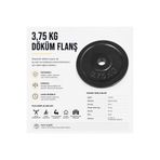 Voit 3,75 KG Döküm Flanş Ağırlık Plakası – Halter ve Fitness Ekipmanları İçin Dayanıklı Disk