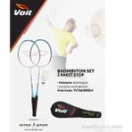Voit Pro-504 Badminton Set 2 Raket 3 Top Alüminyum Malzeme ile Tam Çanta İçinde
