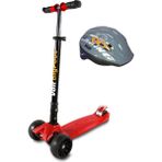 Voit Scooter Işıklı 3 Teker ve Kask ( Small ) - Kırmızı