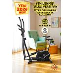 Voit V-Fit Seleli Manyetik Eliptik Bisiklet – Sessiz, Nabız Ölçerli | Oturarak & Ayakta Kullanım