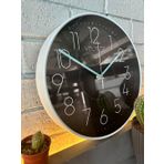 VOLANTE® Modern Duvar Saatleri CHIC Serisi 30 cm Ø Gerçek Cam Ev/Ofis/Mutfak/Sınıf/Okul Sessiz & Akar (MAVİ)
