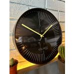 VOLANTE® Modern Duvar Saatleri EFFECT Serisi 30 cm Ø Gerçek Cam Ev/Ofis/Mutfak/Sınıf/Okul Sessiz & Akar (SİYAH-8)