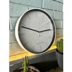 VOLANTE® Modern Duvar Saatleri LOFTY Serisi 30 cm Ø Gerçek Cam Ev/Ofis/Mutfak/Sınıf/Okul Sessiz & Akar (BEYAZ-SİYAH)