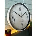 VOLANTE® Modern Duvar Saatleri MAJESTIC Serisi 30 cm Ø Gerçek Cam Ev/Ofis/Mutfak/Sınıf/Okul Sessiz & Akar (BEYAZ-SİYAH)