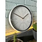 VOLANTE® Modern Duvar Saatleri NOBLE Serisi 30 cm Ø Gerçek Cam Ev/Ofis/Mutfak/Sınıf/Okul Sessiz & Akar (BEYAZ-BRONZ)