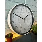 VOLANTE® Modern Duvar Saatleri QUEENLY Serisi 30 cm Ø Gerçek Cam Ev/Ofis/Mutfak/Sınıf/Okul Sessiz & Akar (BEYAZ-SİYAH)