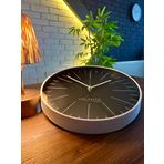 VOLANTE® Modern Duvar Saatleri SALVIA Serisi 35 cm Ø Gerçek Cam Ev/Ofis/Mutfak/Sınıf/Okul Sessiz & Akar (BEYAZ)
