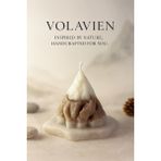 Volavien - Zirve Serisi | Karlı Dağ El Yapımı Mum - Kahverengi - Beyaz - Gri