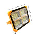 VOLEMİ 12000 mAh Güneş Enerjili Solar 325 Led Projektör Taşınabilir Sarı Beyaz Ve Çakar ışık Lamba Ip66