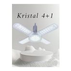 VOLEMİ 65W E27 KRİSTAL KATLANABİLİR PERVANE MODEL LED AMPUL 4+1 KANATLI LED AMPUL 6000 LÜMEN