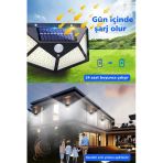 Volemi V-067 Güneş Enerjili Solar Aydınlatma Harekete Duyarlı Sensörlü Apartman İş Yeri Havuz Otopark Lamba