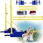 Voleybol Direkleri, Açık Hava Ağır Hizmet Tipi Voleybol Direği, Taşınabilir Badminton Ağı Standı, Hareketli Tekerlek Yüksekliği Ayarlanabilir 1,55-2,1 m, Kort/Plaj/Araba Yolu için, Taşınması Kolay