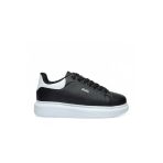 Volis Siyah-Beyaz Kalın Taban Günlük Bağcıklı Erkek Sneaker Ayakkabı