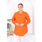 volkitolki Dokuma viskon yumuşak kumaş rahat tunik