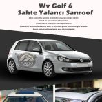 Volksvogen Golf 6 Parlak Siyah Yalanci Cakma Sahte Sunroof