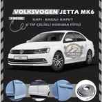 Volksvogen Jetta Mk6 Oto Araç Kapı Koruma Fitili 5metre Parlak Gri Renk
