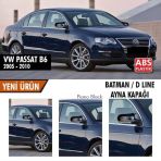 Volksvogen Passat B6 2005-2010 Uyumlu Batman Yarasa Ayna Kapagi Piano Black Abs Plastik