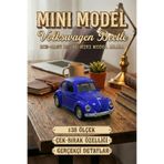 Volkswagen Beetle Vosvos Mini Model Araba 1:38 Die-Cast Metal Çek-Bırak Oyuncak 9.5 cm Lacivert